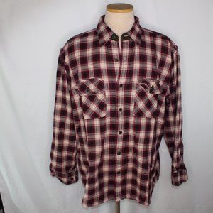 Orvis Heavyweight Red and White Flannel Shirt